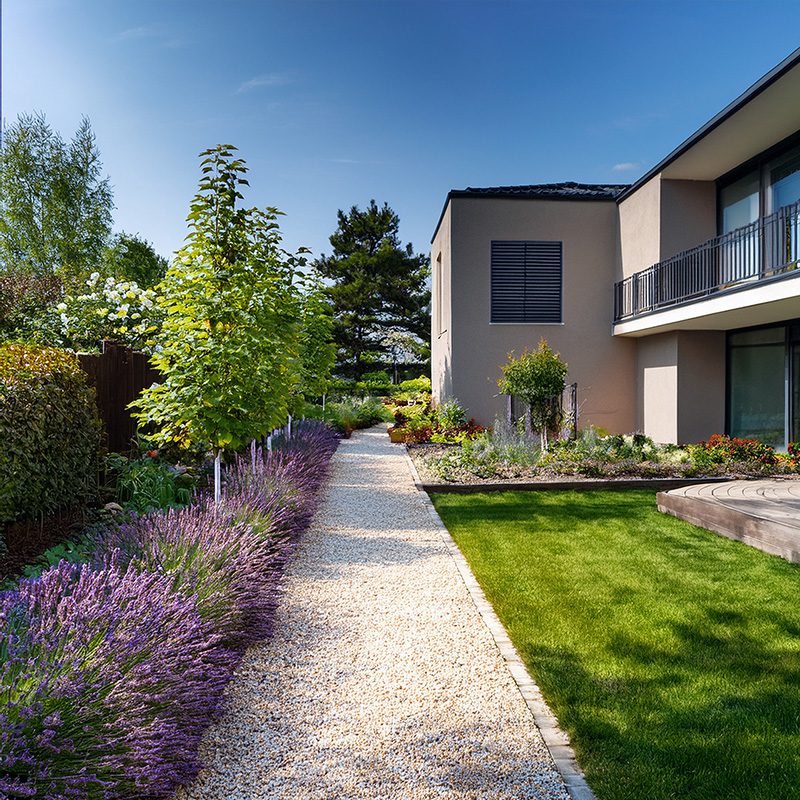 townhouse gravel straight path